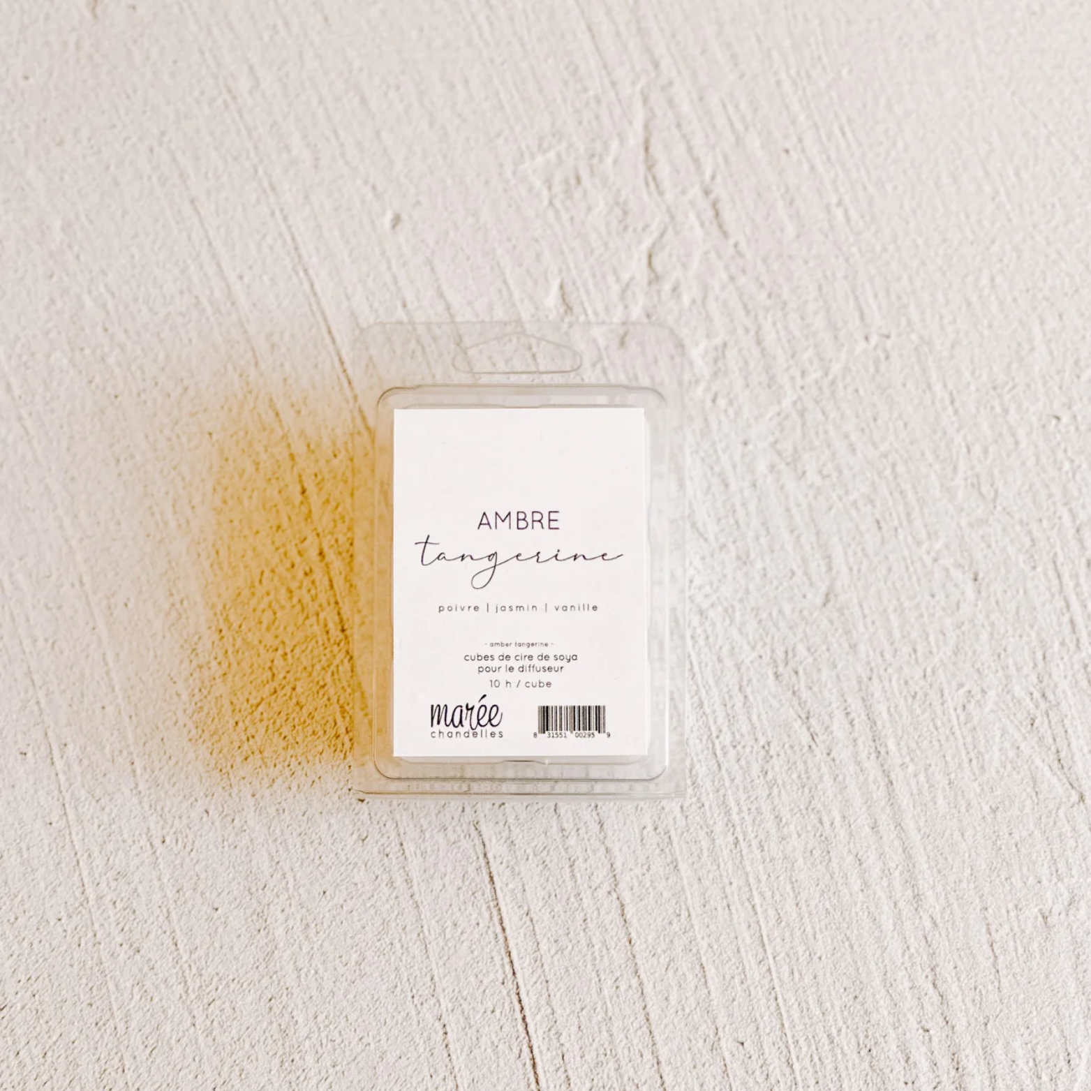 Pastilles de cire de soya Ambre Tangerine - Marée Chandelles