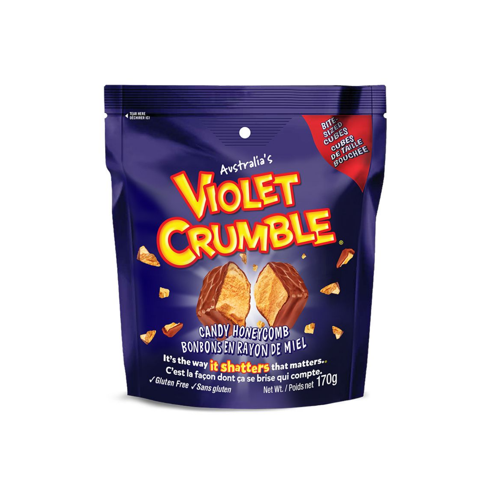 Chocolats au lait Violet Crumble 170g