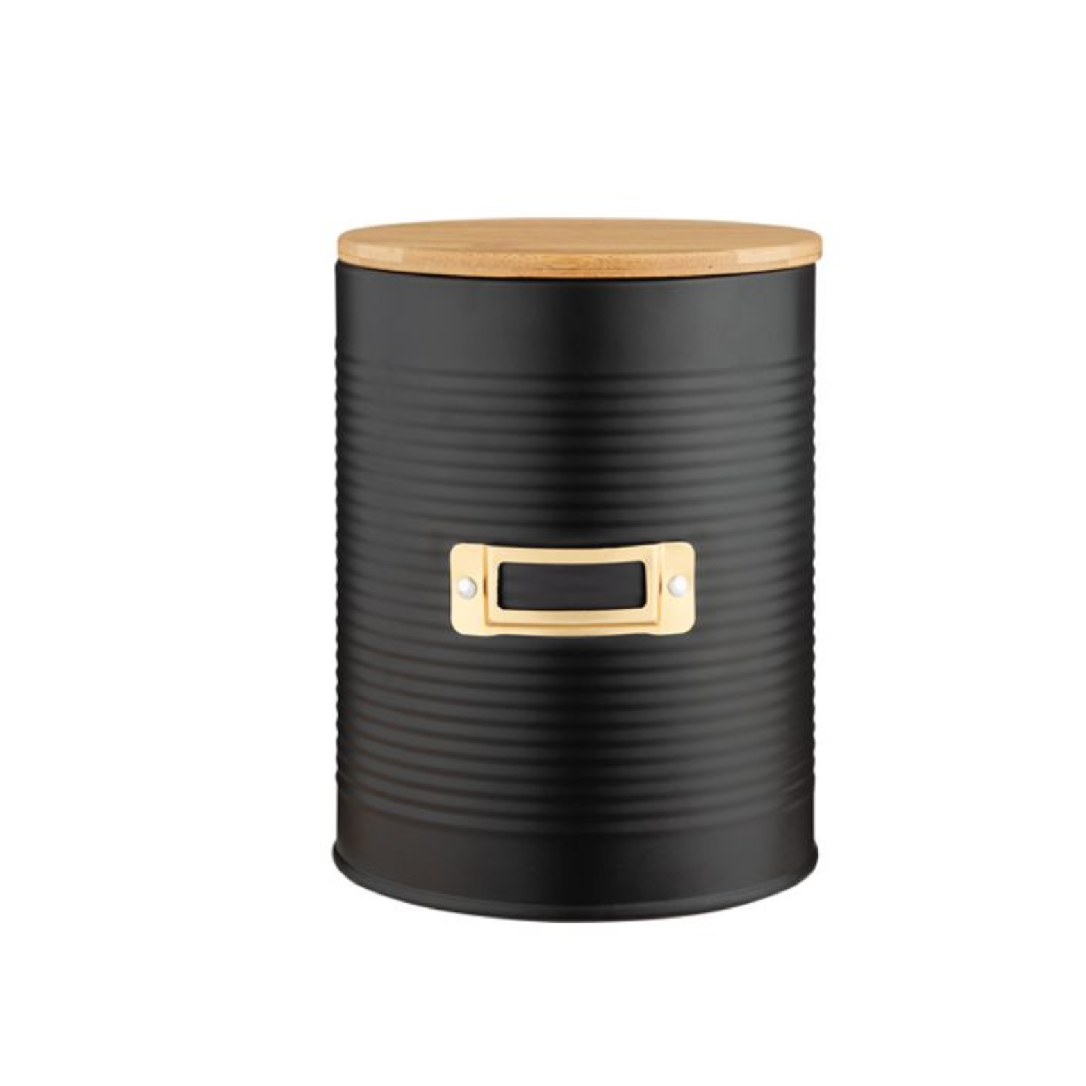 Pot décoratif en métal Noir 2.2L avec couvercle