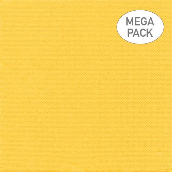 Ensemble de 40 serviettes de table en papier Jaune