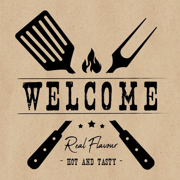 Set of 20 Welcome paper napkins