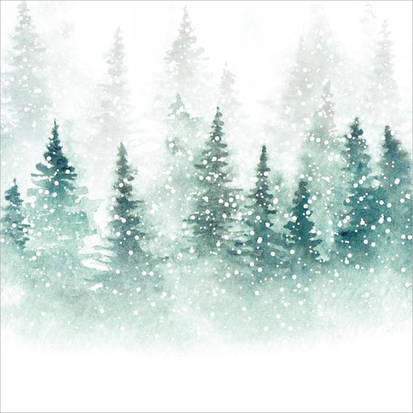 Set of 20 Christmas Tree Paper Napkins