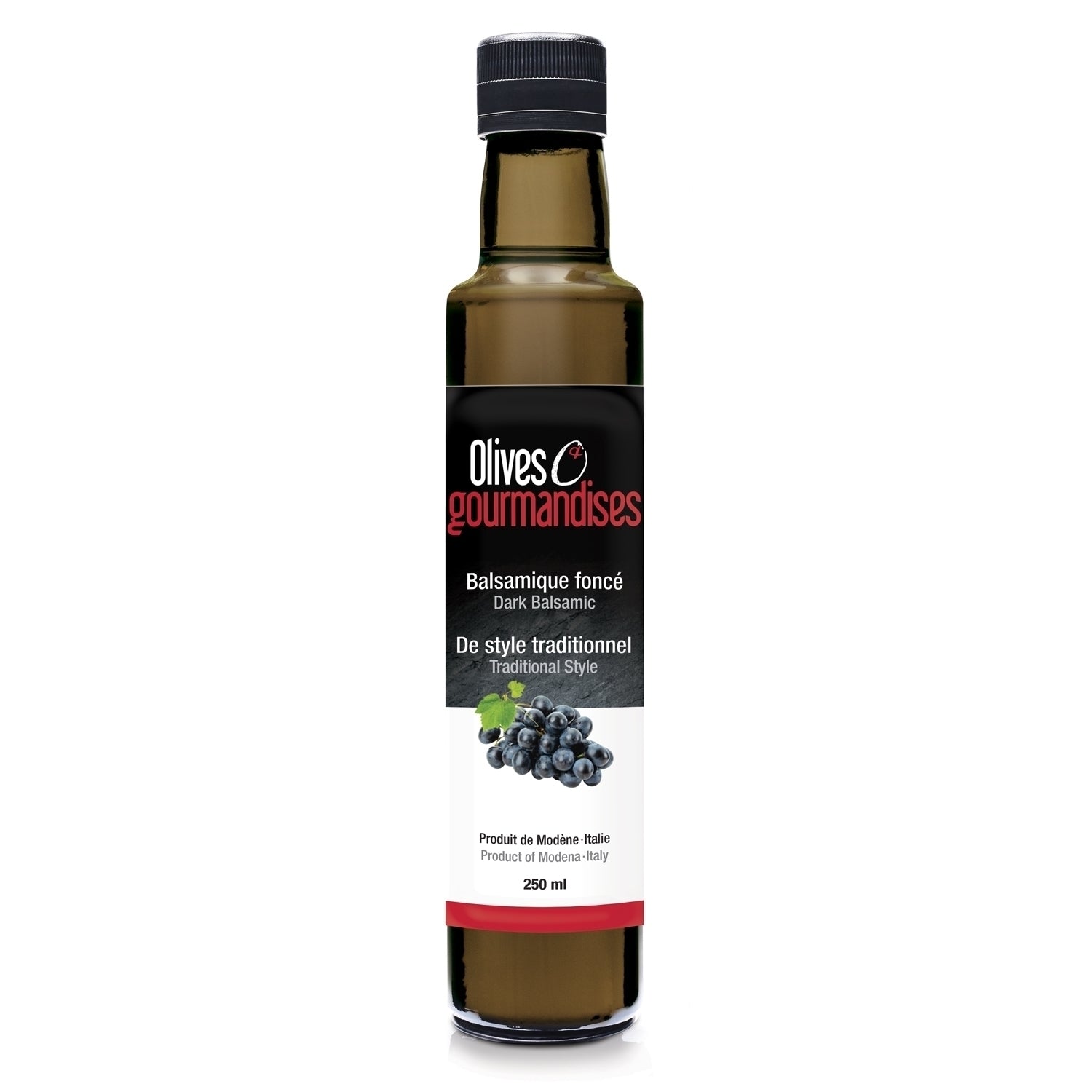 Balsamique foncé traditionnel 250ml - Olives et Gourmandises