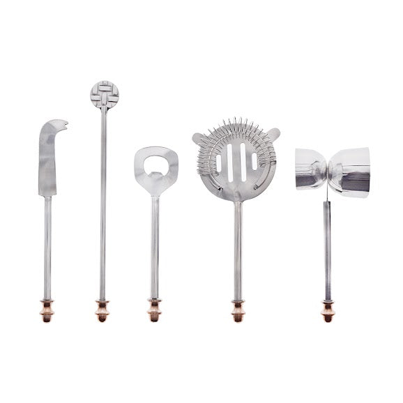 Ensemble d'accessoires pour le bar en cuivre