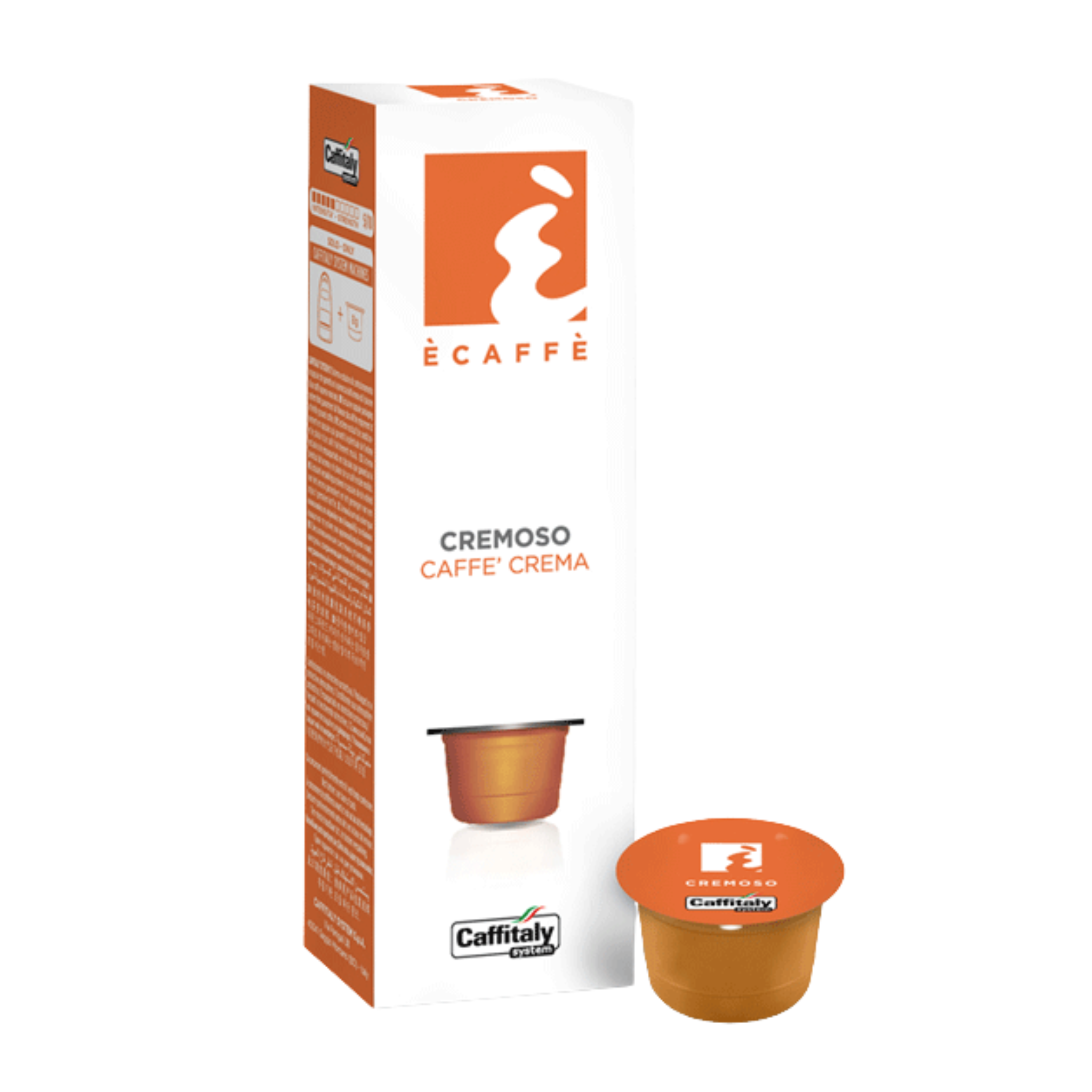 Boîte de 10 capsules de café Cremoso Caffitaly avec arôme riche d'Arabica et crème onctueuse