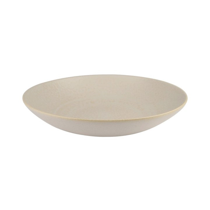 Bol à pâtes martelé en grès Beige 22 cm - Mesa Ceramics