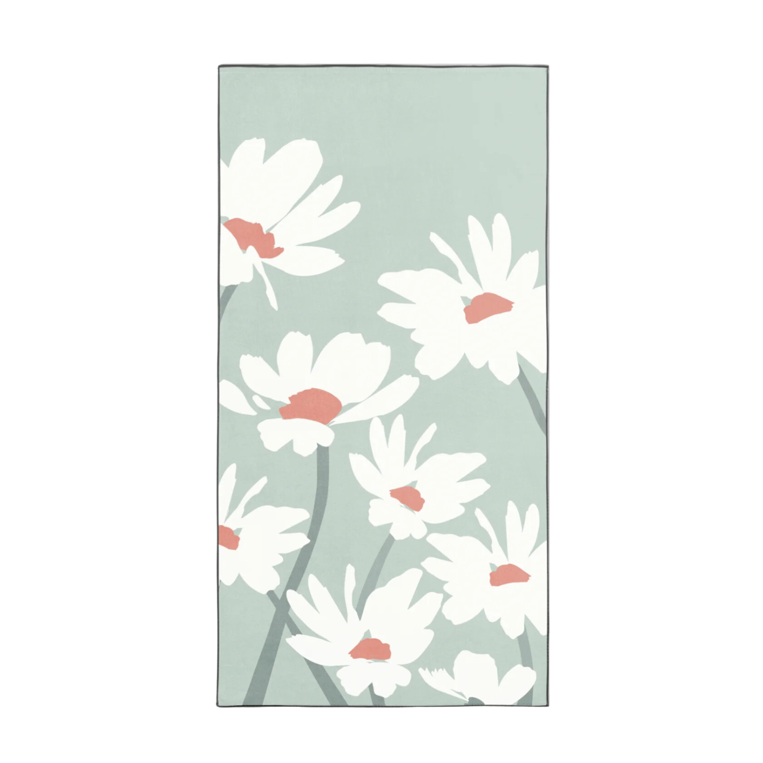 Serviette de plage en microfibre Marguerite en brise Sauge - Solem