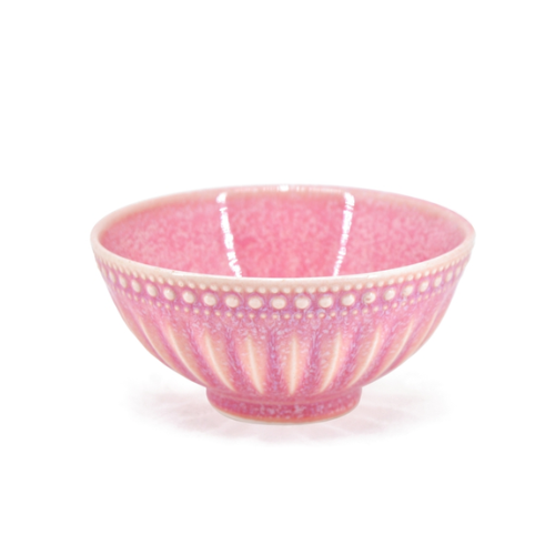 Bol dentelle française rose 12 cm - BIA