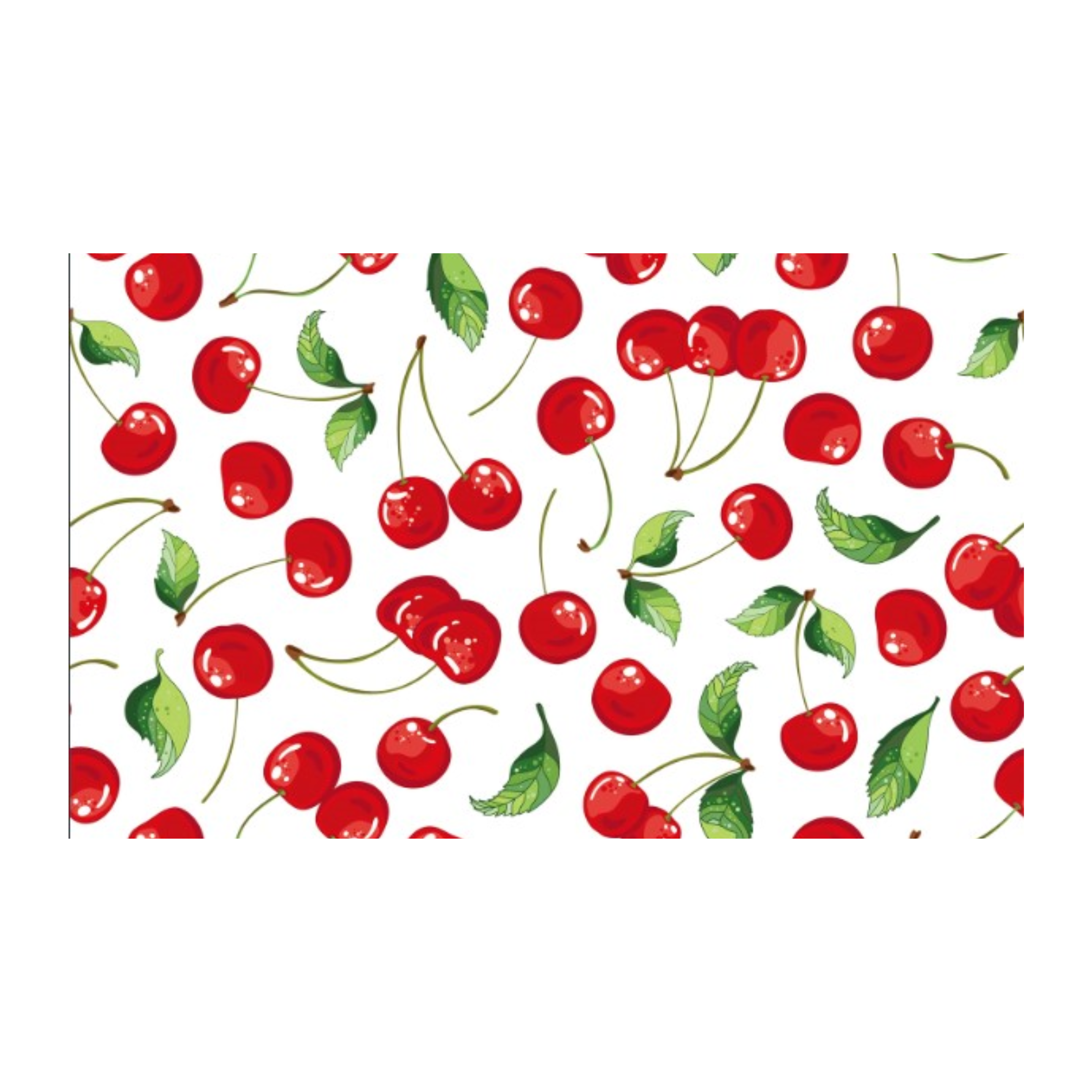 Napperon imprimé Cerises 13 x 19 po