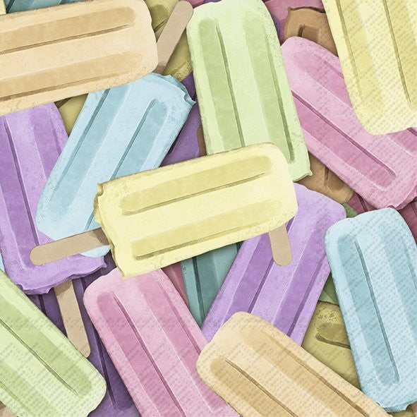 Ensemble de serviettes de table en papier Glaces