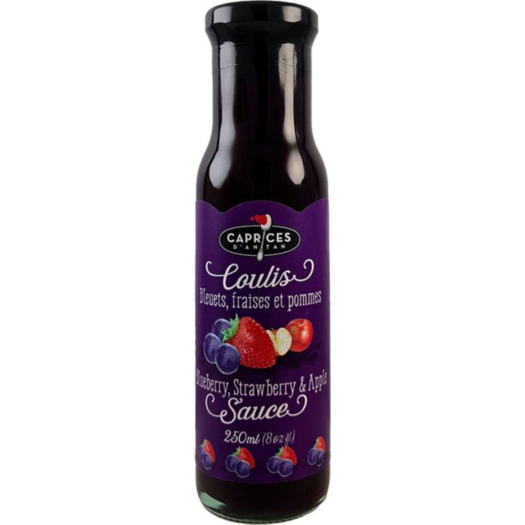 Coulis bleuets, fraises & pommes 250ml
