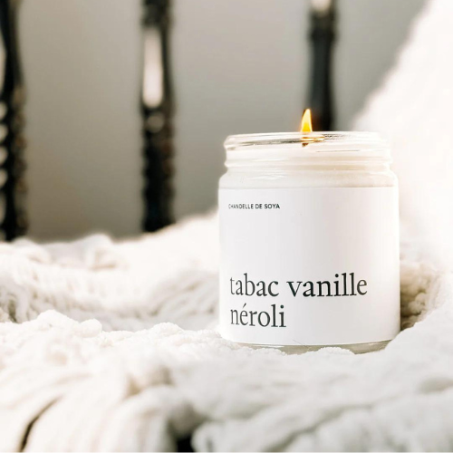 Soy candle, Tobacco, Vanilla, Neroli, 270 ml - Marée Candles
