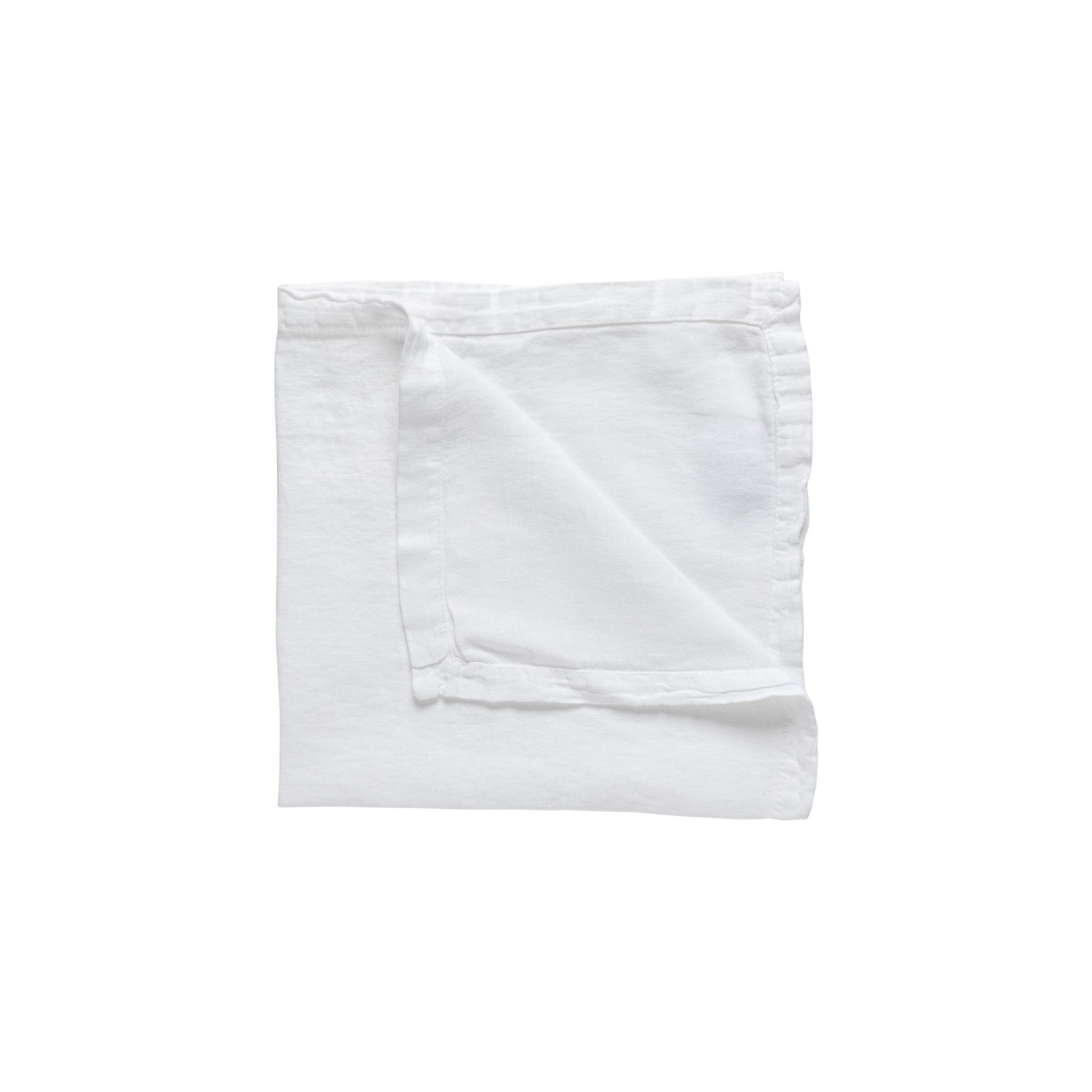 Chemin de table en lin Maria Chalk 45 x 170 cm