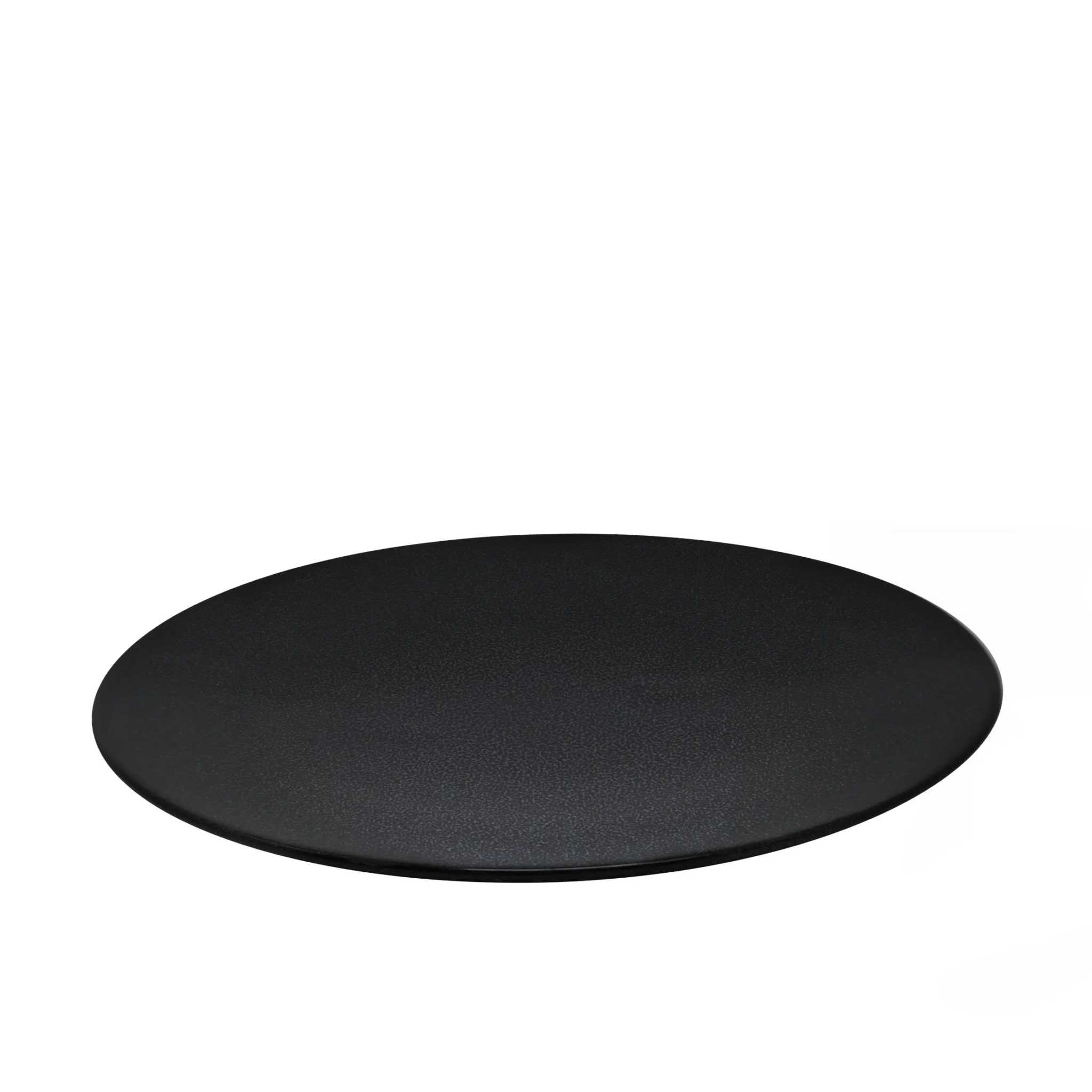 Assiette Moon noire ronde en fine porcelaine égyptienne 12.8 pouces