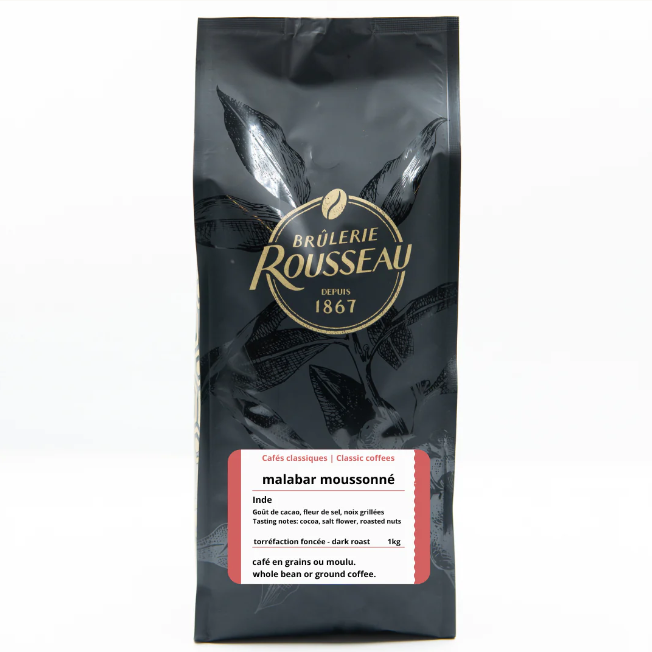 Malabar Monsooned 340g Bean Coffee Bag - Rousseau Roastery