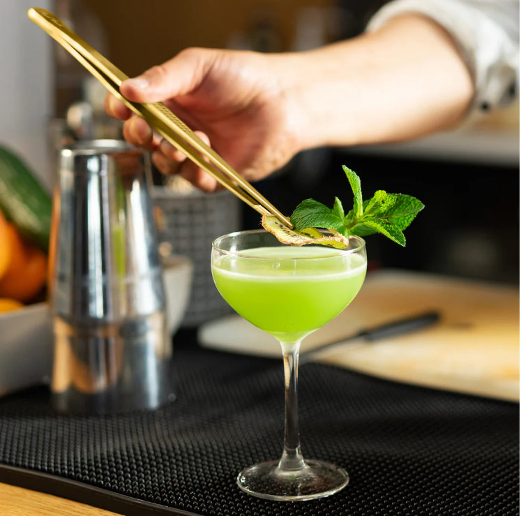 Pinces à garniture pour cocktails finition laiton 30cm