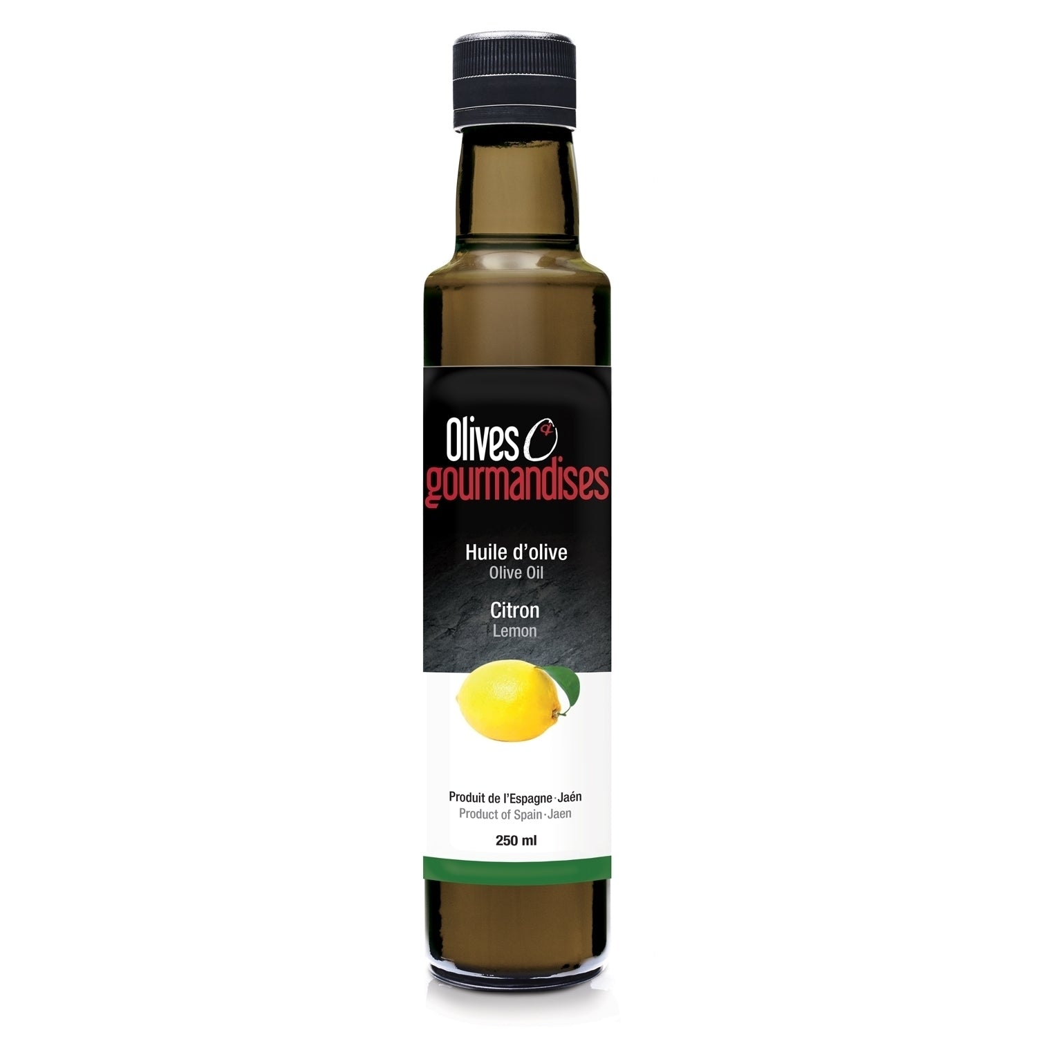 Huile d'olive extra-vierge au citron 250ml - Olives & gourmandises