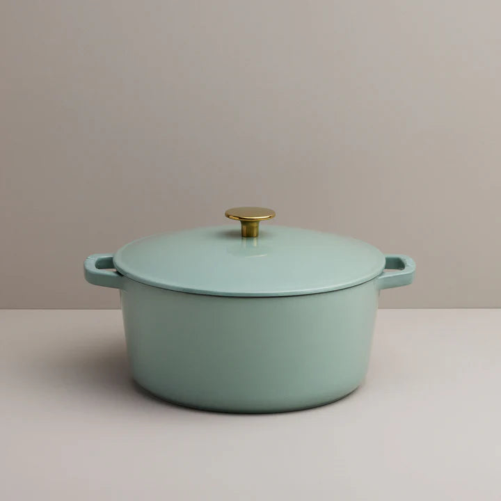 Eucalyptus Enameled Cast Iron Casserole 3.5L - KANA