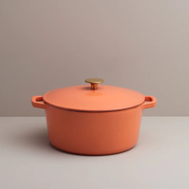 Terracotta Enameled Cast Iron Casserole 5.5L - KANA