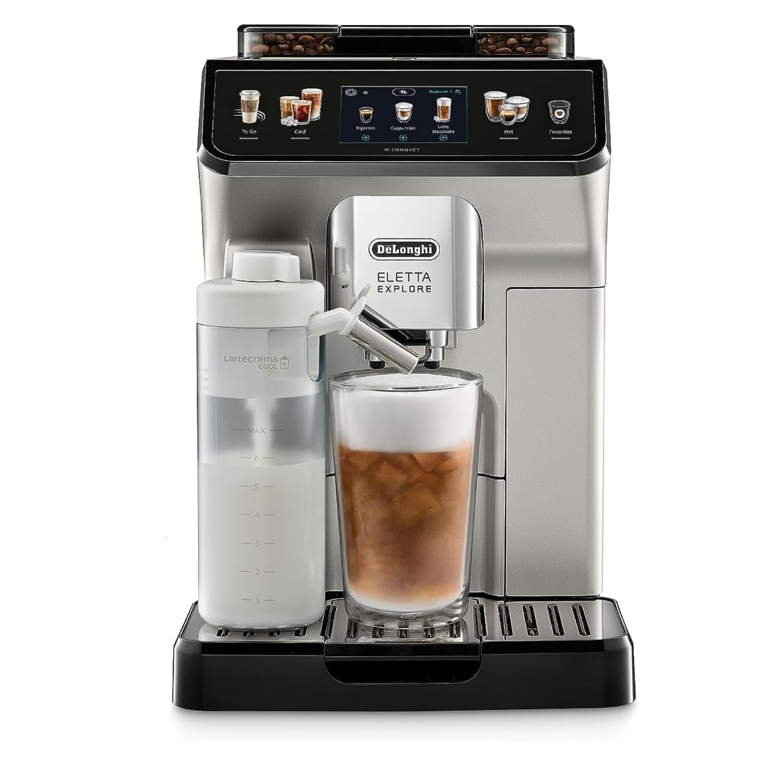 De'Longhi Eletta Explore Automatic Espresso Machine with Cold Brew 