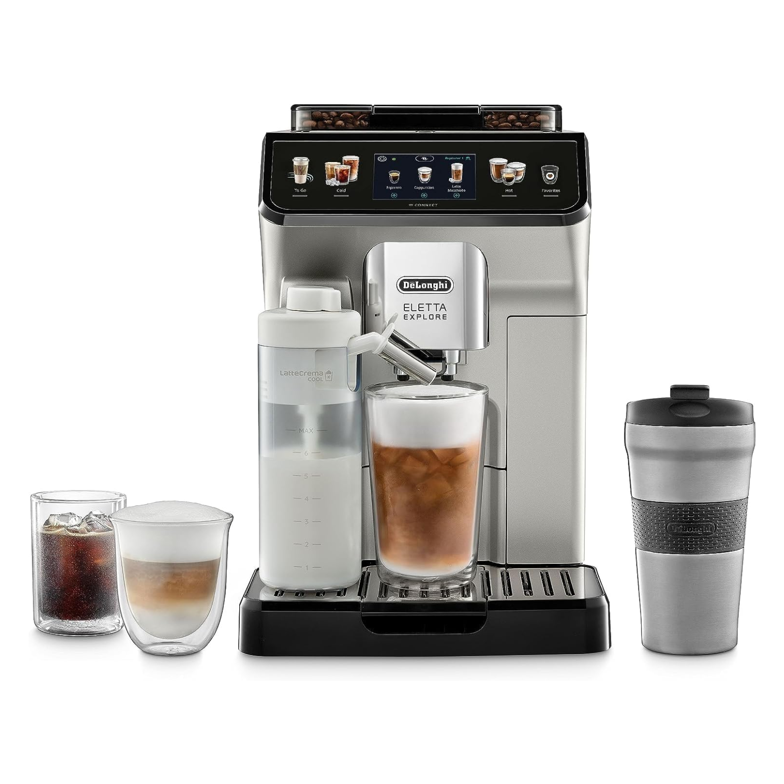 De'Longhi Eletta Explore Automatic Espresso Machine with Cold Brew 