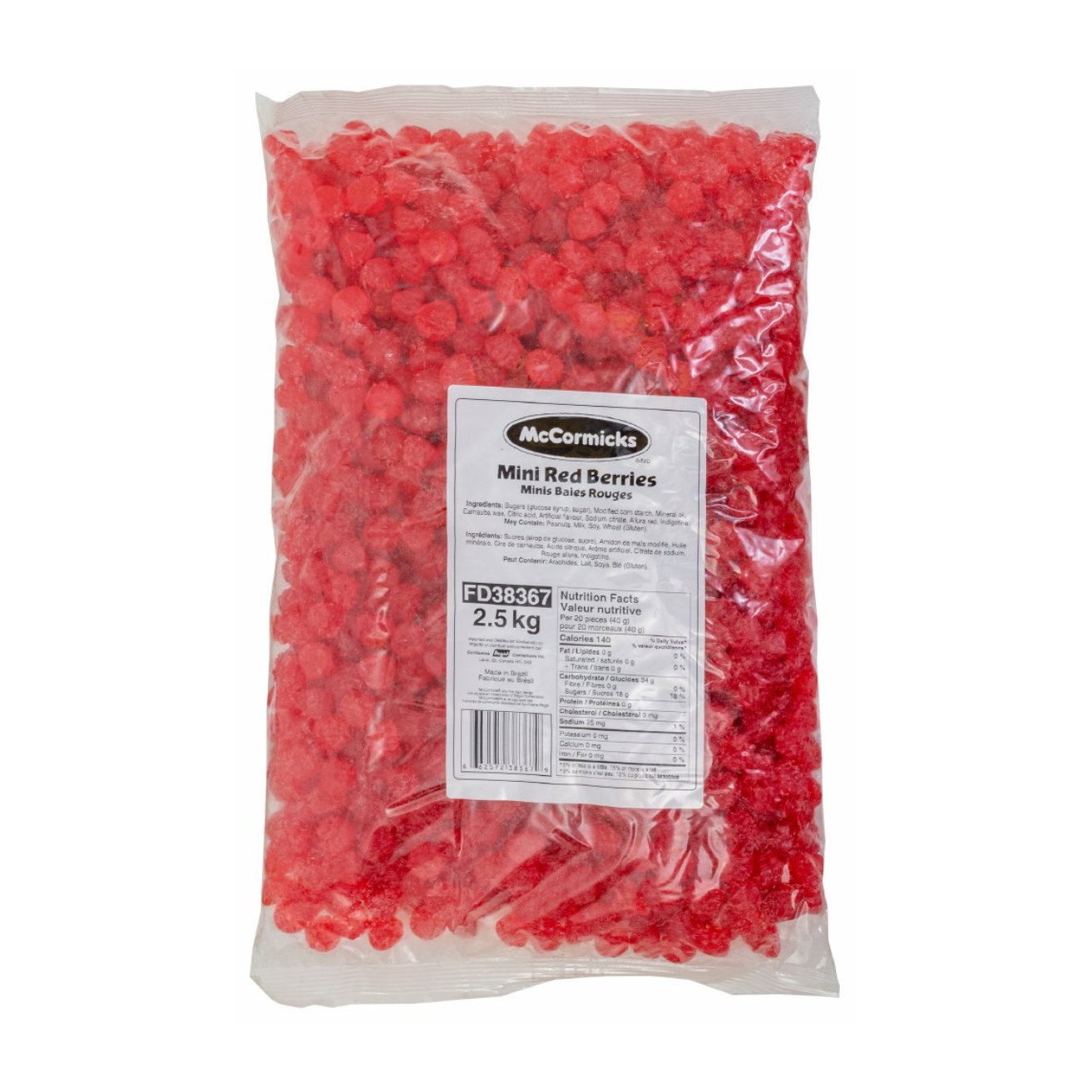 Red strawberry candies 2.5kg