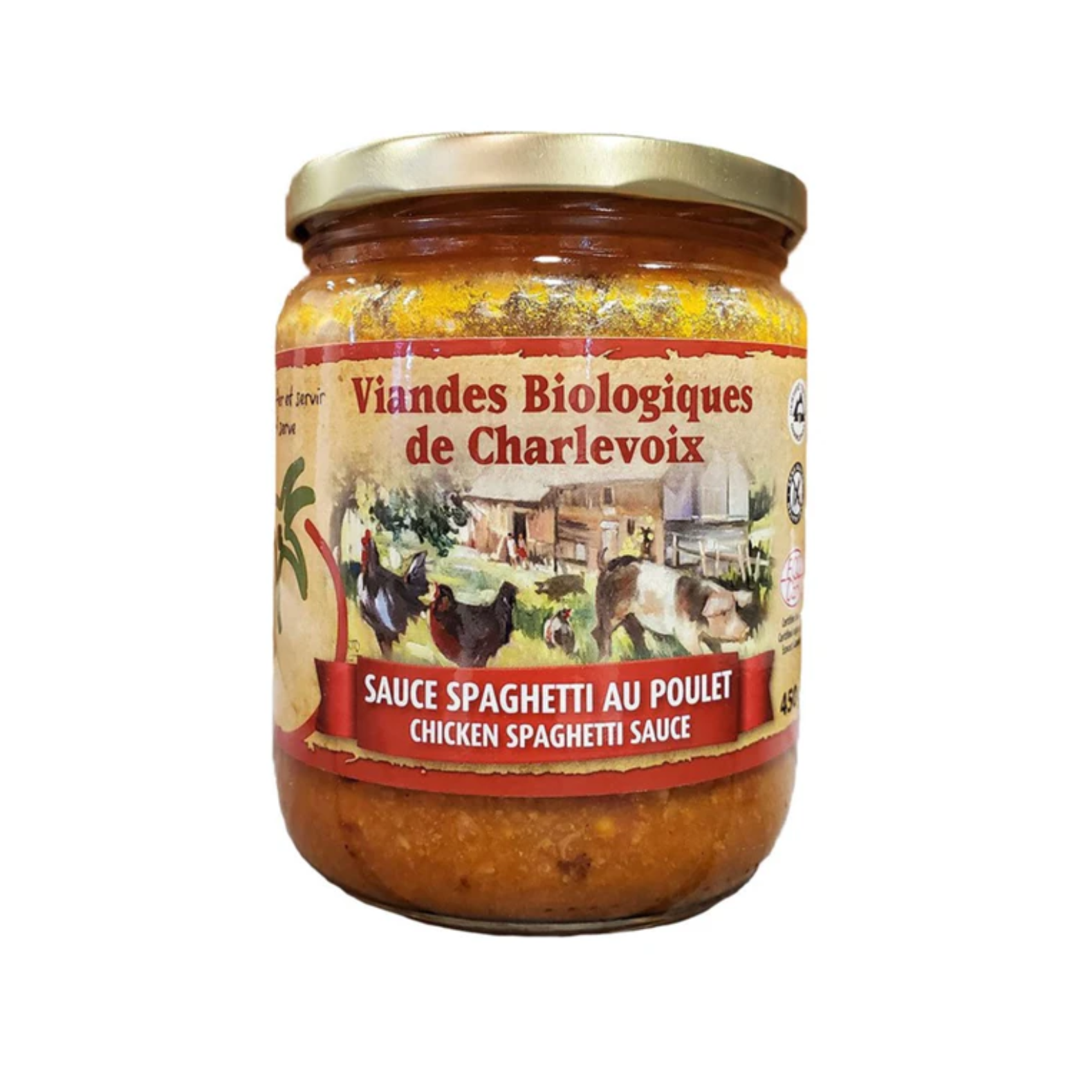 Sauce à spaghetti biologique au poulet 454g