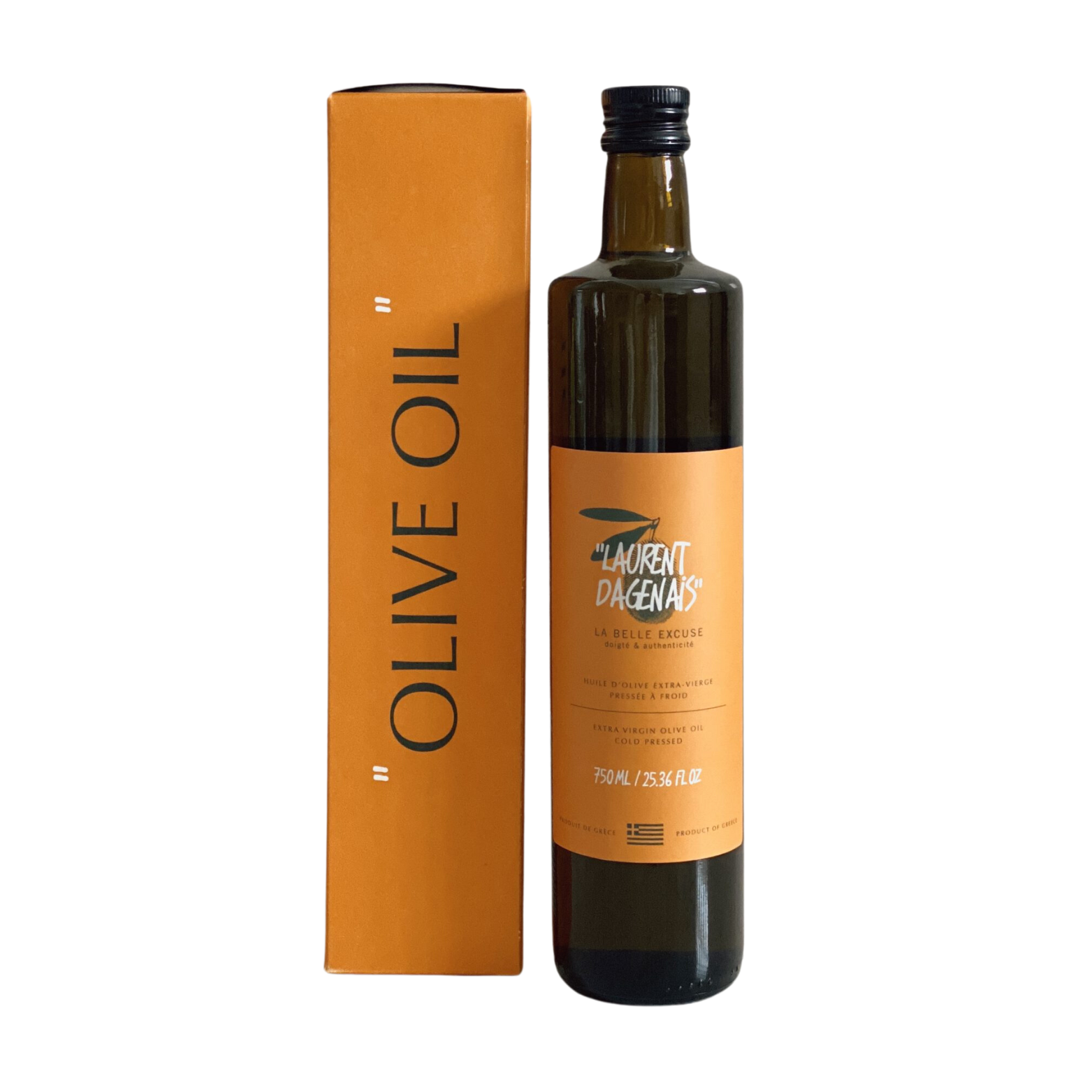 Huile d'olive extra-vierge 750 ml - La Belle Excuse x Laurent Dagenais