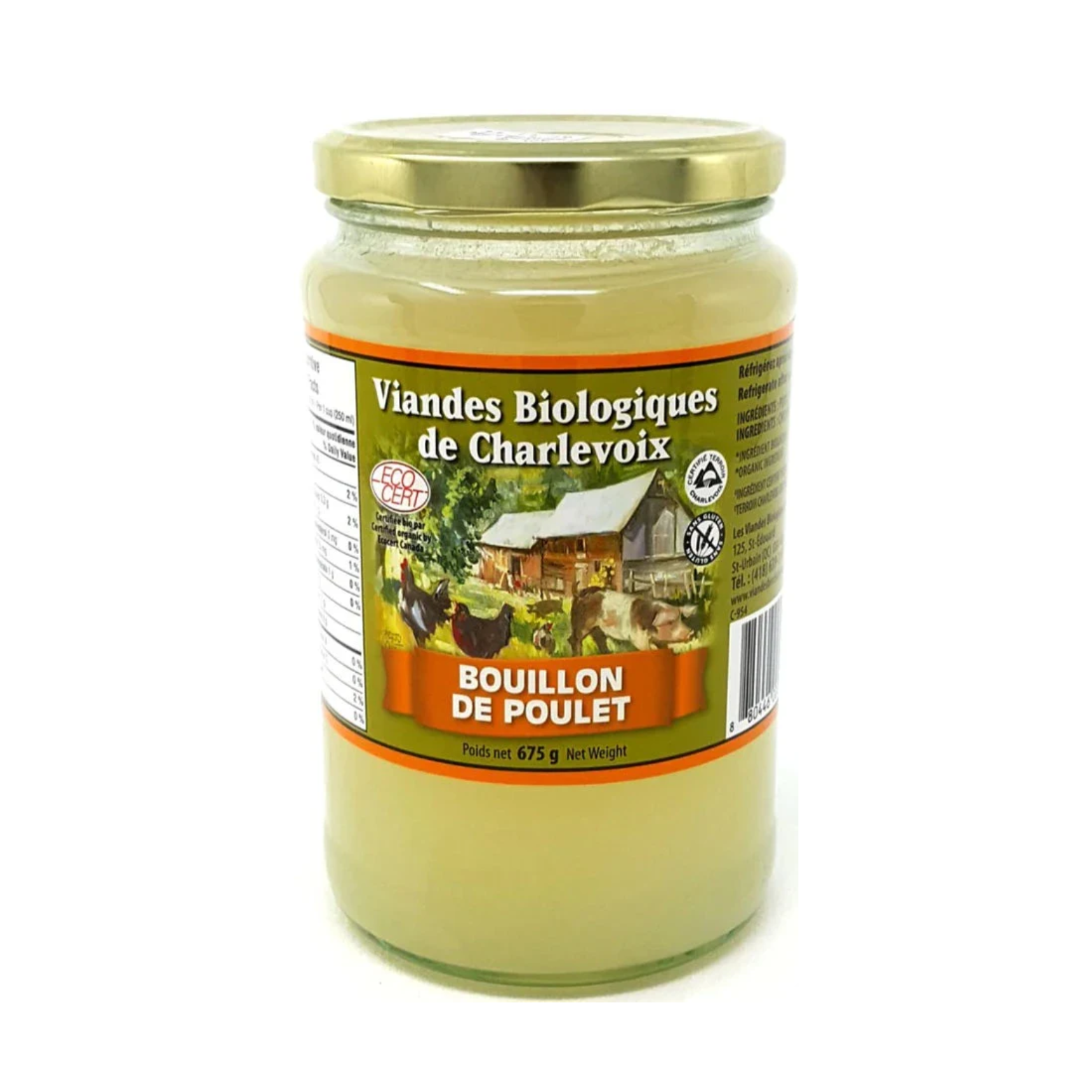 Bouillon de poulet biologique 675g