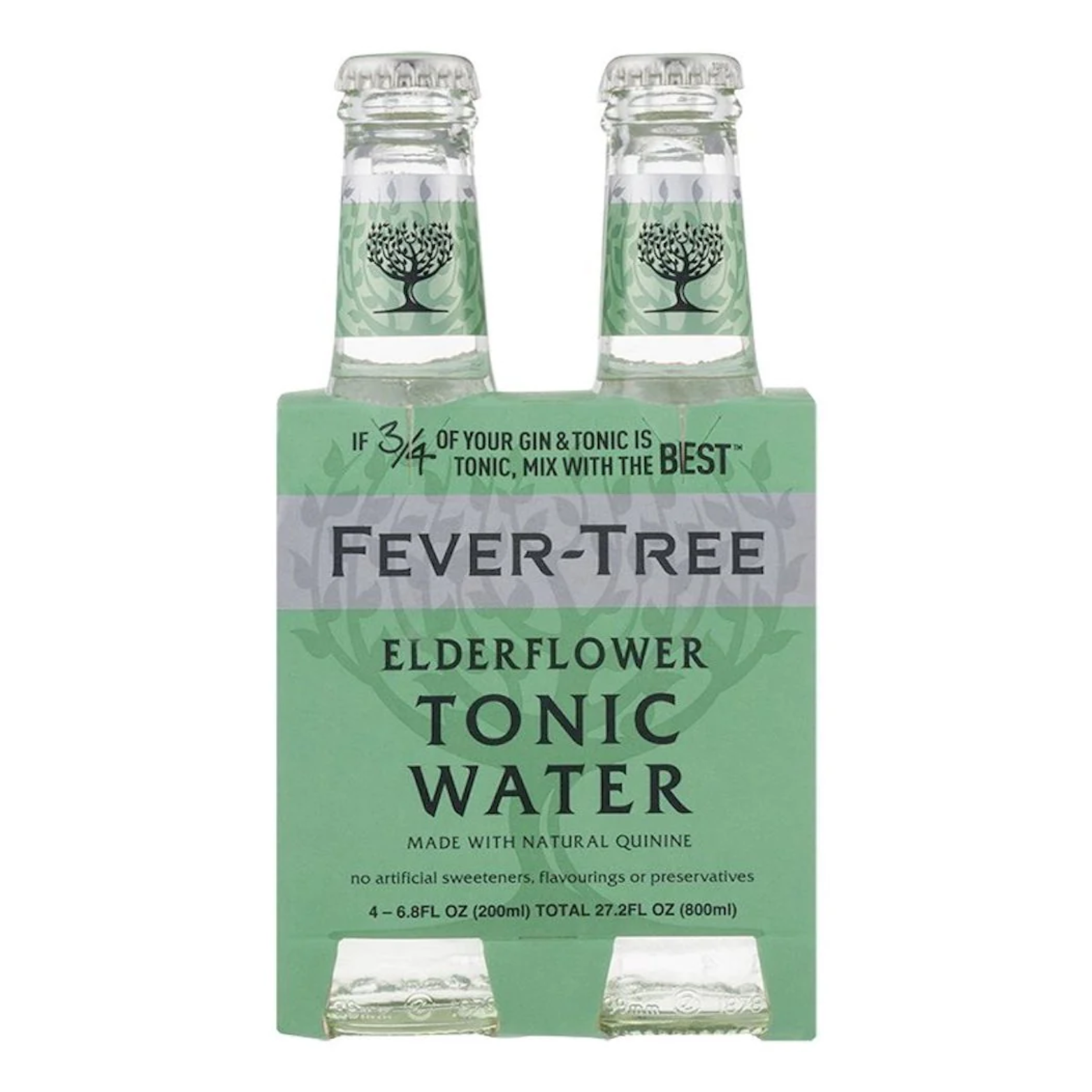 Set of 4 bottles Elderflower Tonic Water - Fever Tree