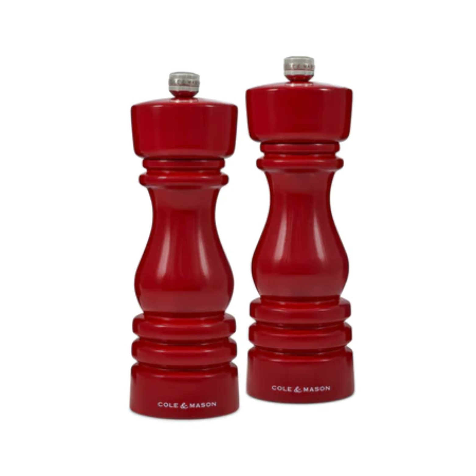 Set of 2 mills in glossy red finish 18 cm - Cole &amp; Mason
