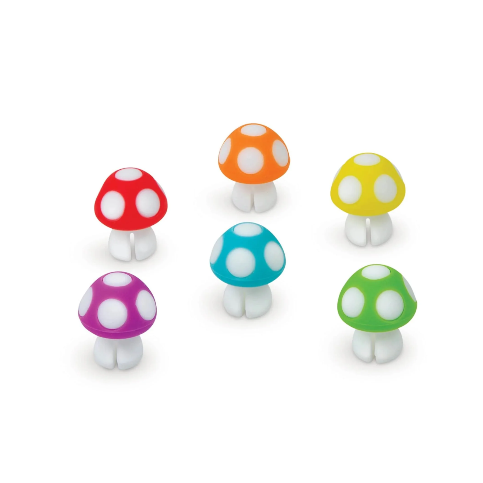 Ensemble de 6 marques-verres en forme de champignon