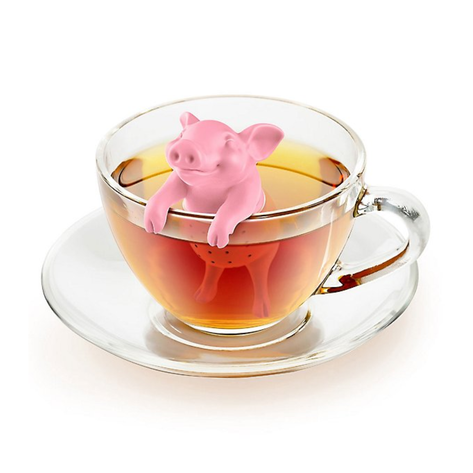 Infuseur à thé en forme de petit cochon rose