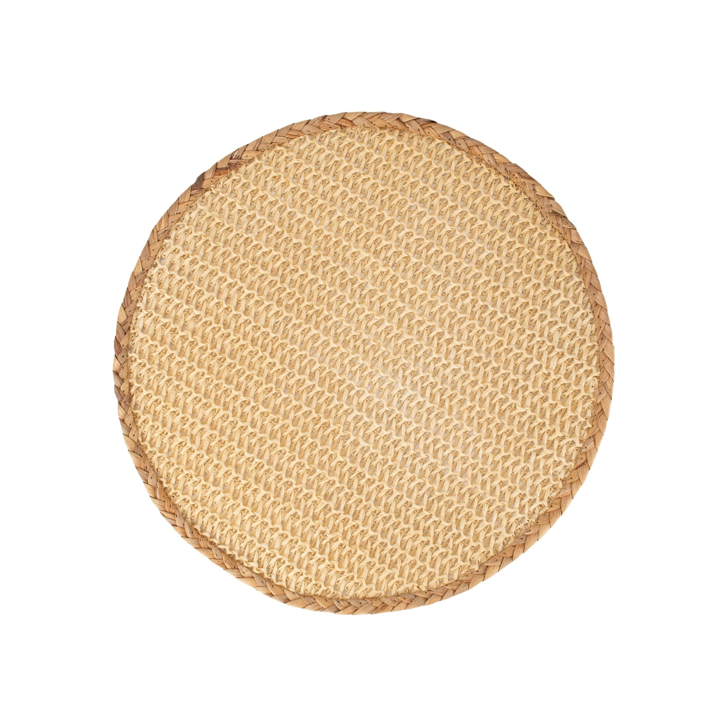 Napperon rond tressé Naturel 38cm