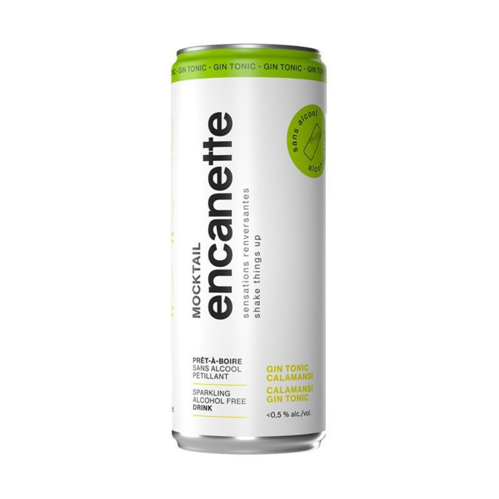 Set of 4 non-alcoholic sparkling mocktails Gin Tonic Calamansi - can