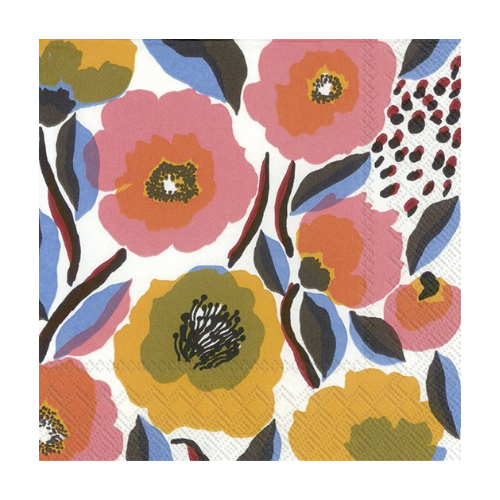 Ensemble de 20 serviettes en papier Rosarium 33x33 cm
