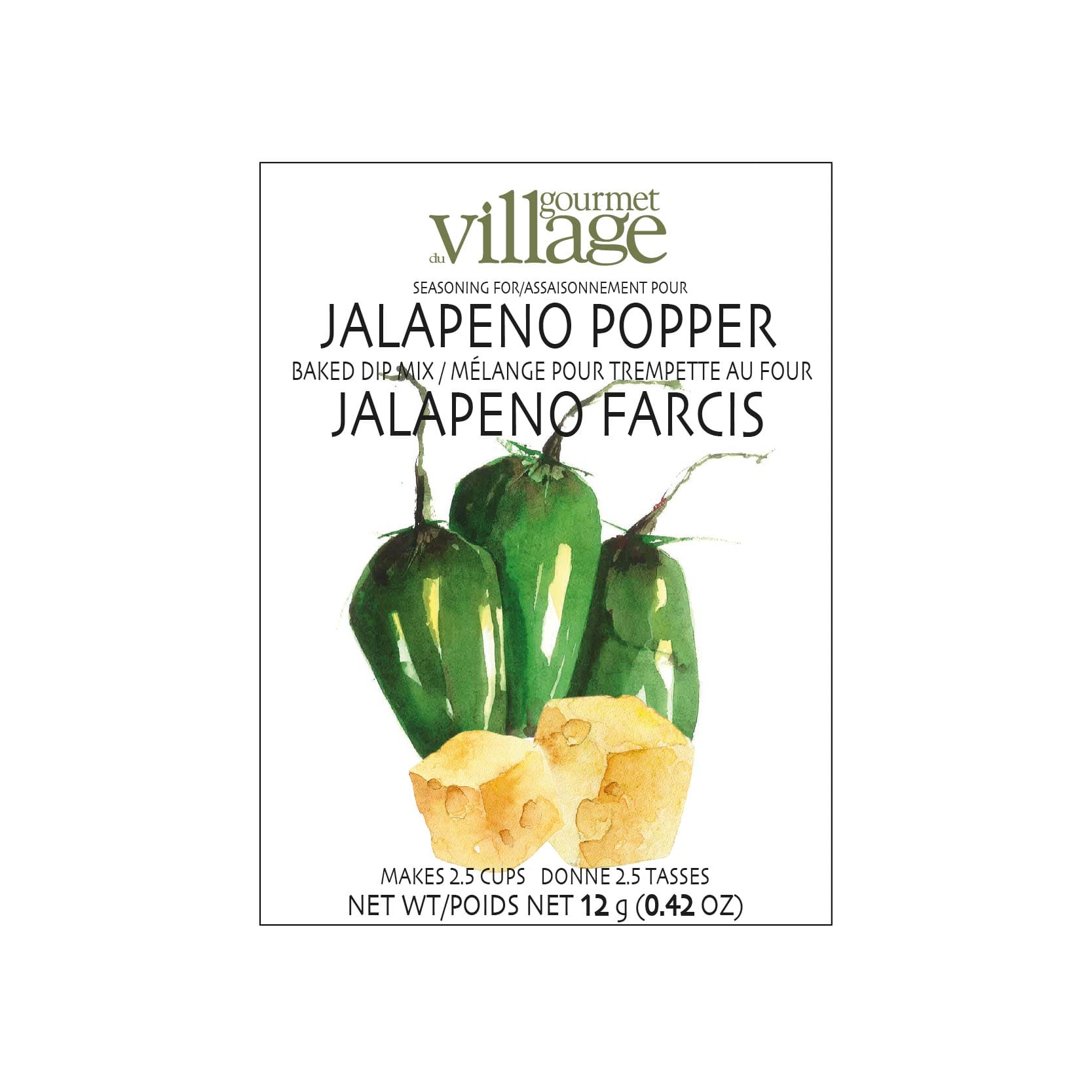 Mélange à trempette Jalapeño farcis 12g - Gourmet du village