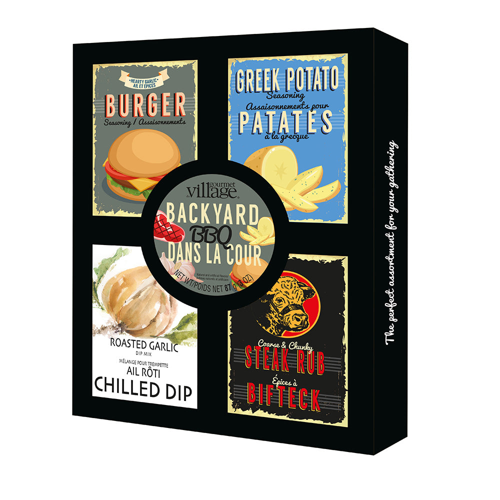 Ensemble de fête barbecue dans la cour - Gourmet du village