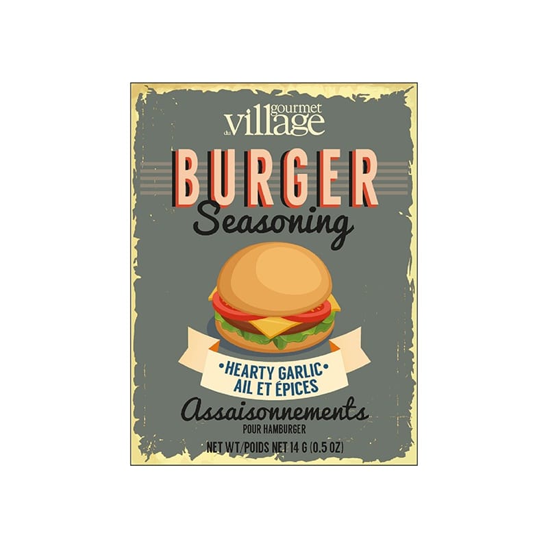 Assaisonnement pour hamburgers Ail et épices 14g - Gourmet du village