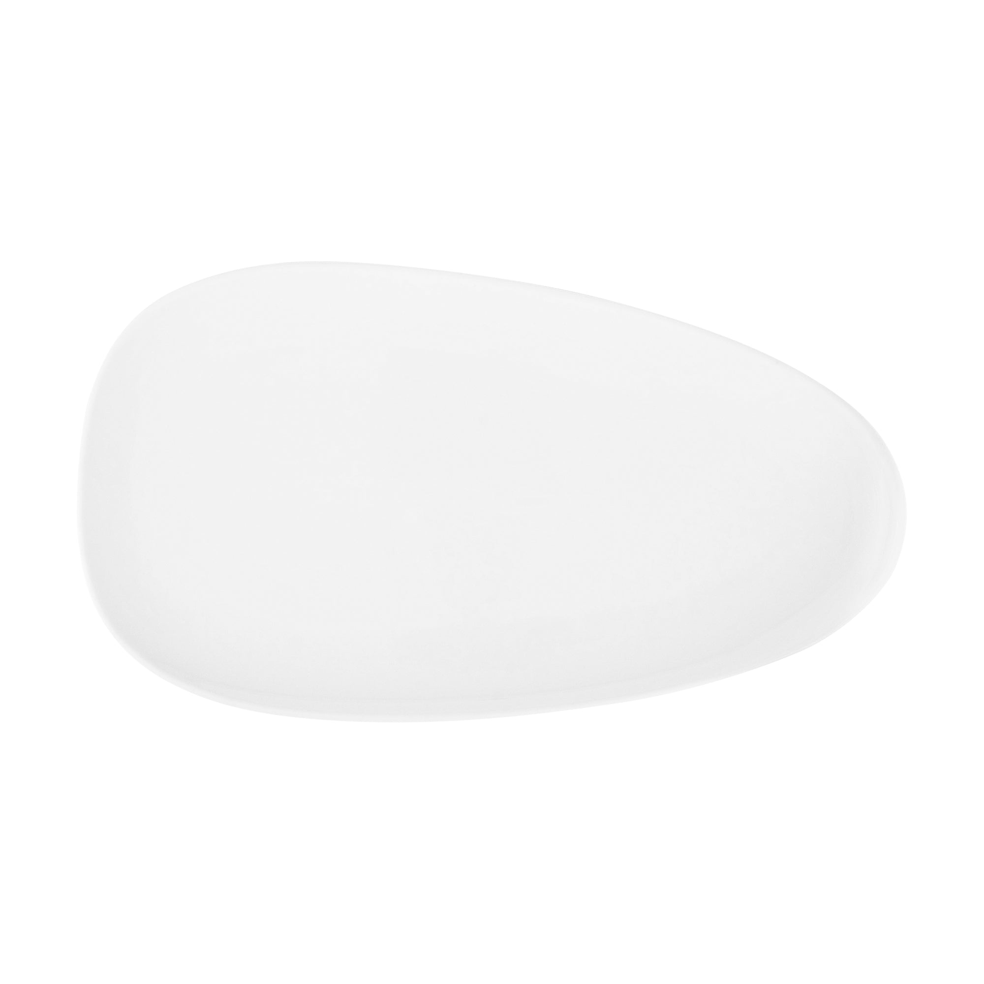 Assiette en porcelaine blanche ovale 33.1 cm