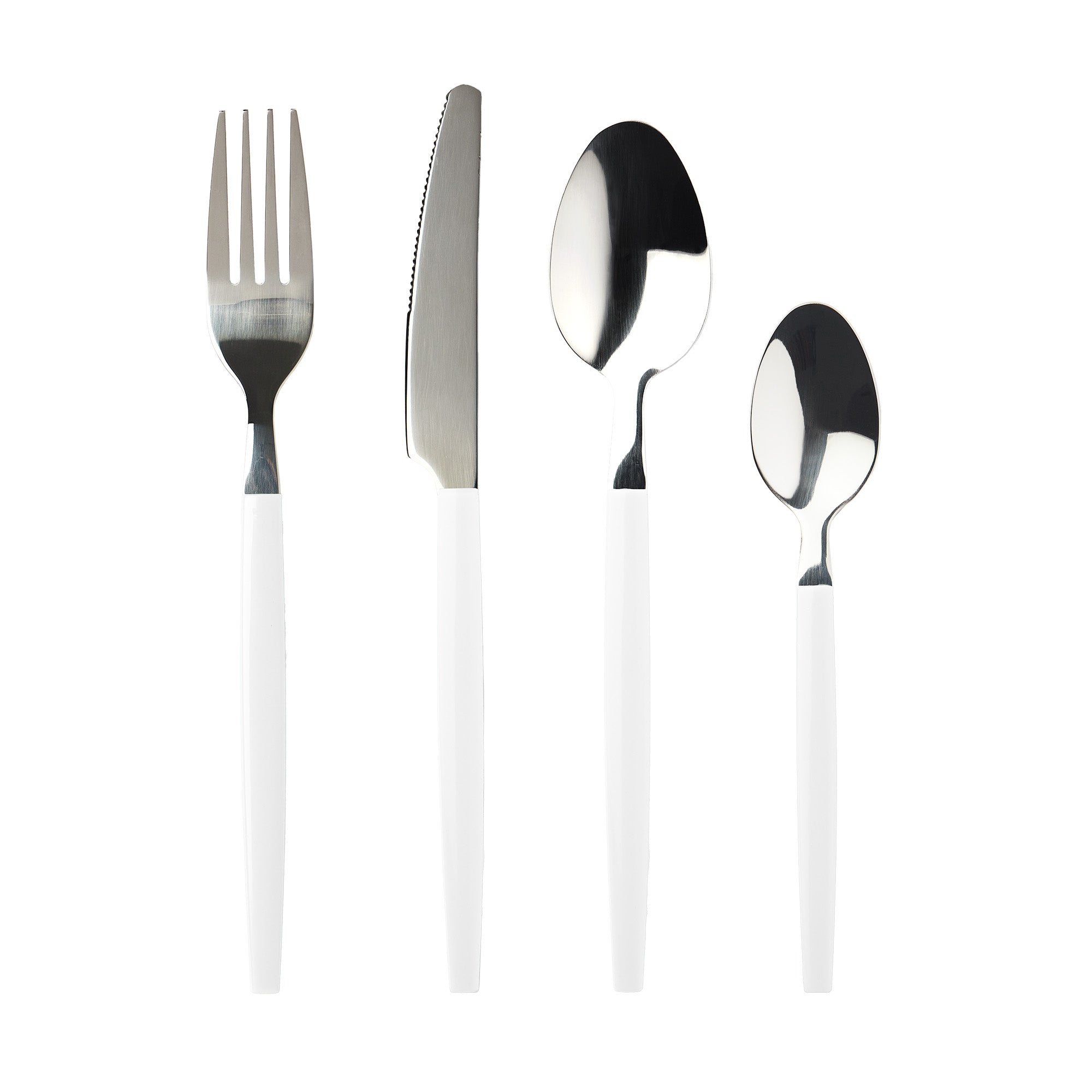 Ensemble d'ustensiles Siena Blanc 16 pièces