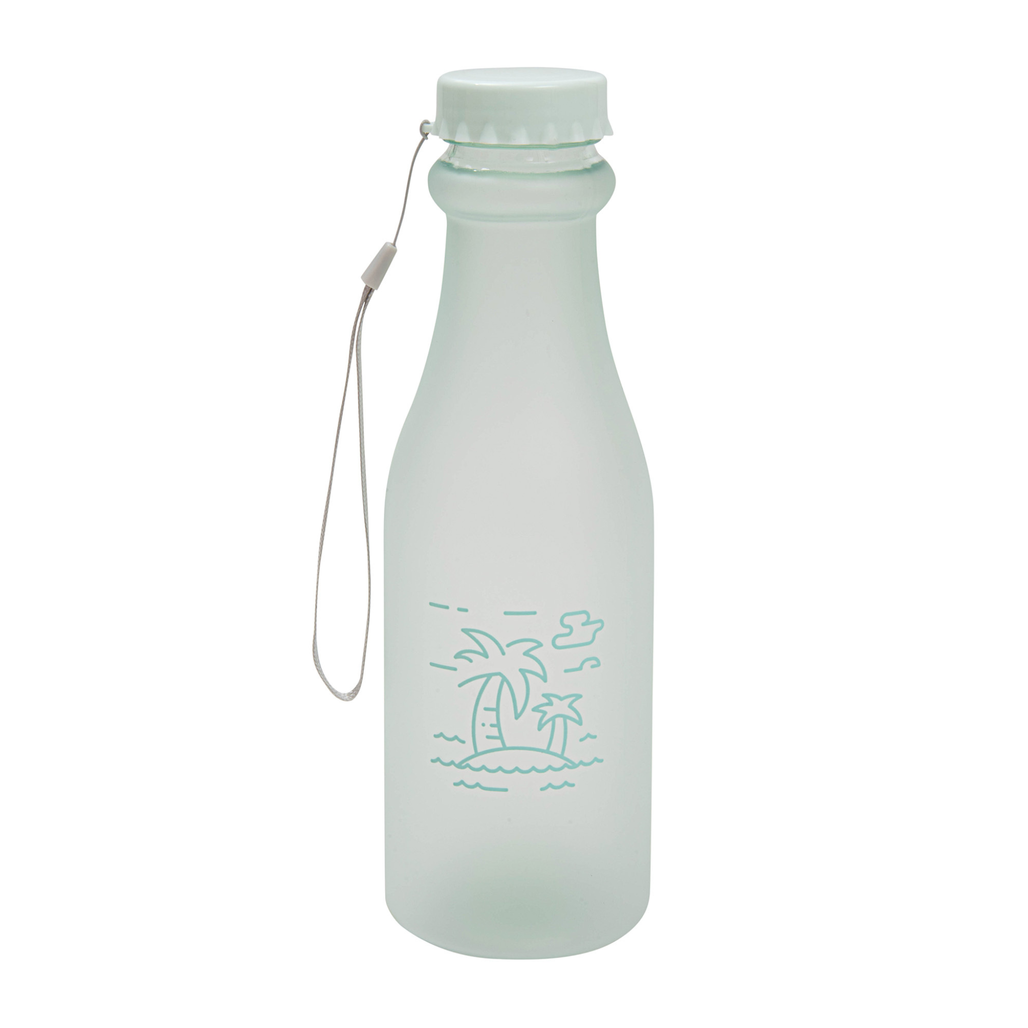 Bouteille d'eau en plastique givré Bleu 650ml