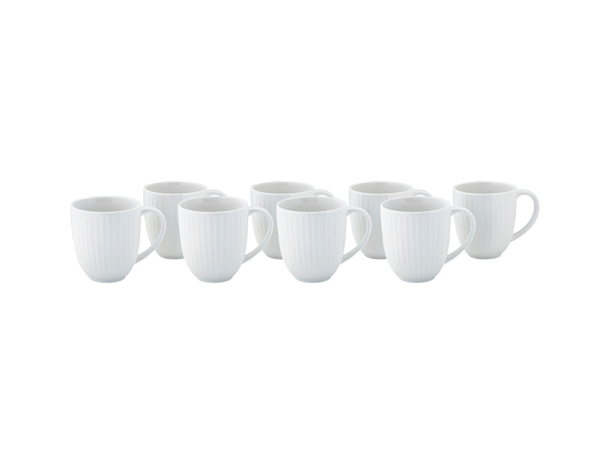 Ensemble de 8 tasses blanches 400 ml