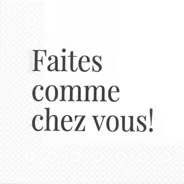 Set of 20 paper napkins Make yourself at home