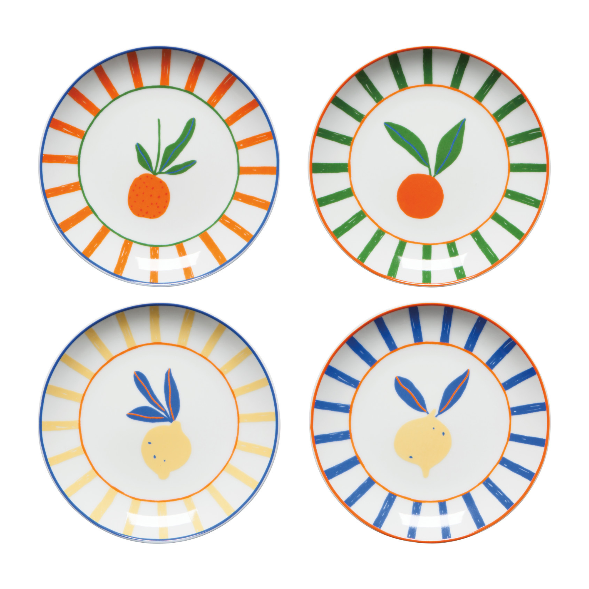 Ensemble de 4 assiettes Agrumes 6" - Danica