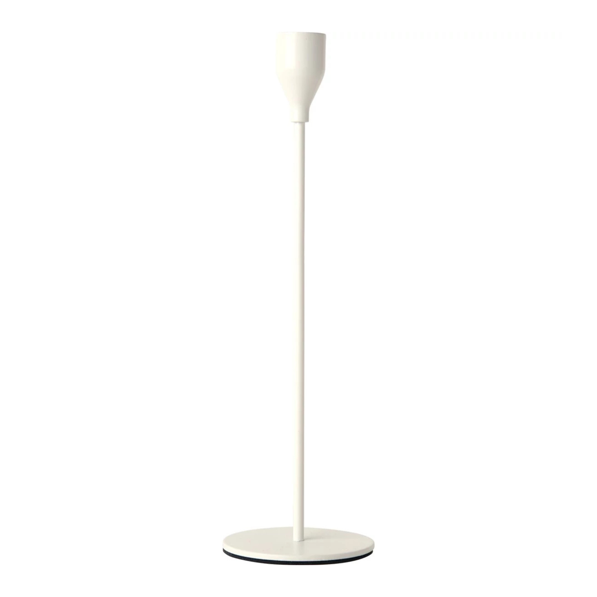 Bougeoir minimaliste en métal Blanc 28 cm