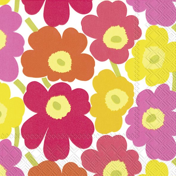 Ensemble de 20 serviettes de table en papier Mini unikko