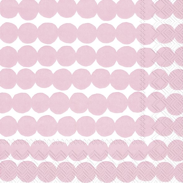Ensemble de 20 serviettes de table en papier Picots rose