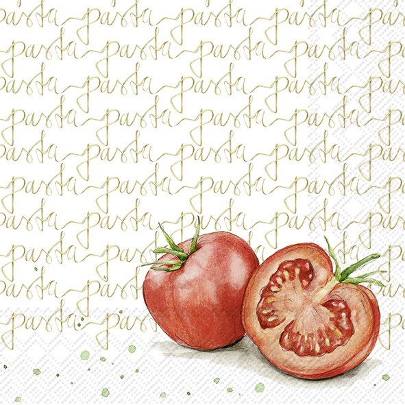 Ensemble de 20 serviettes de table en papier Pasta