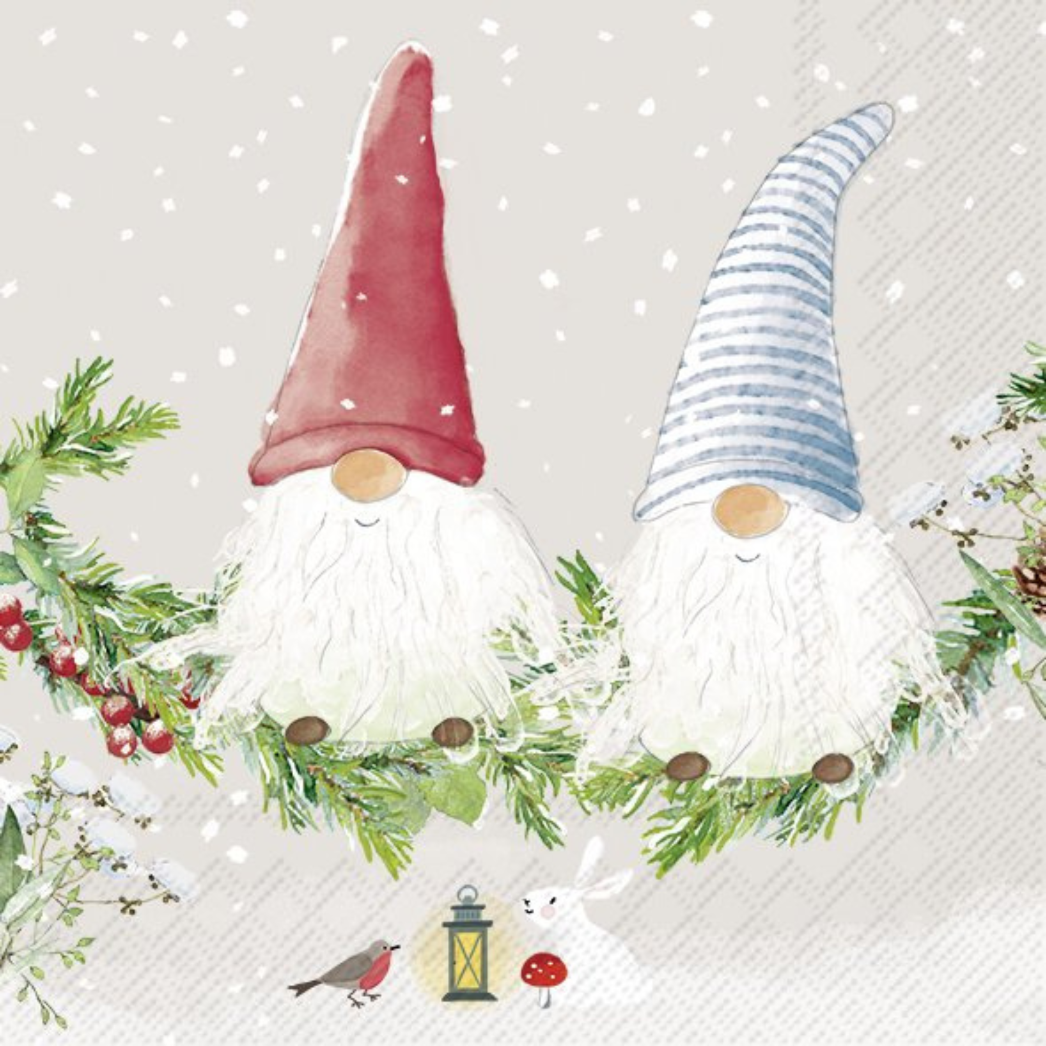 Ensemble de 20 serviettes de table en papier Gnomes